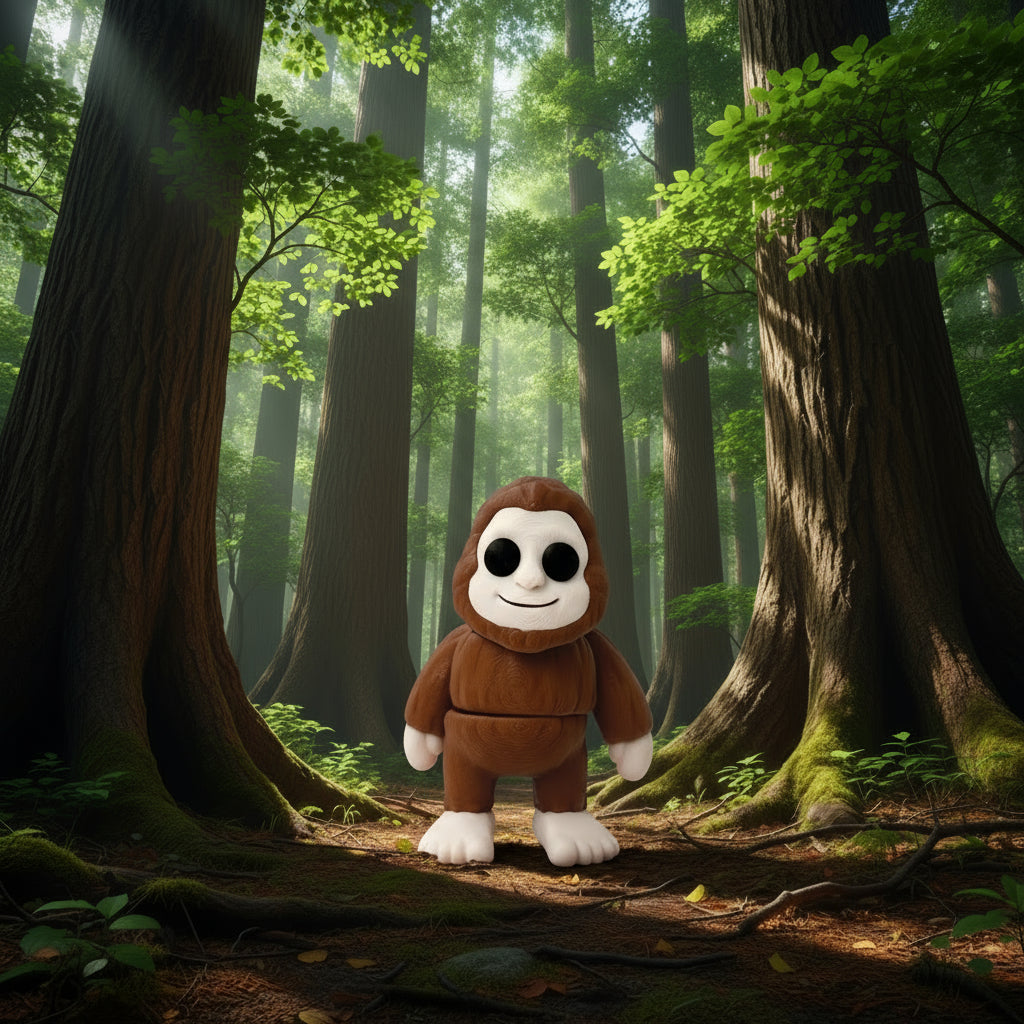 Mini Bigfoot in a Forest